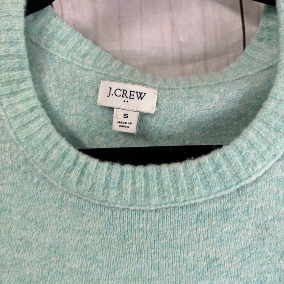 J. Crew Mint Green Crew Neck Long Sleeve Preppy Pastel Easter Sweater Small - Picture 3 of 6